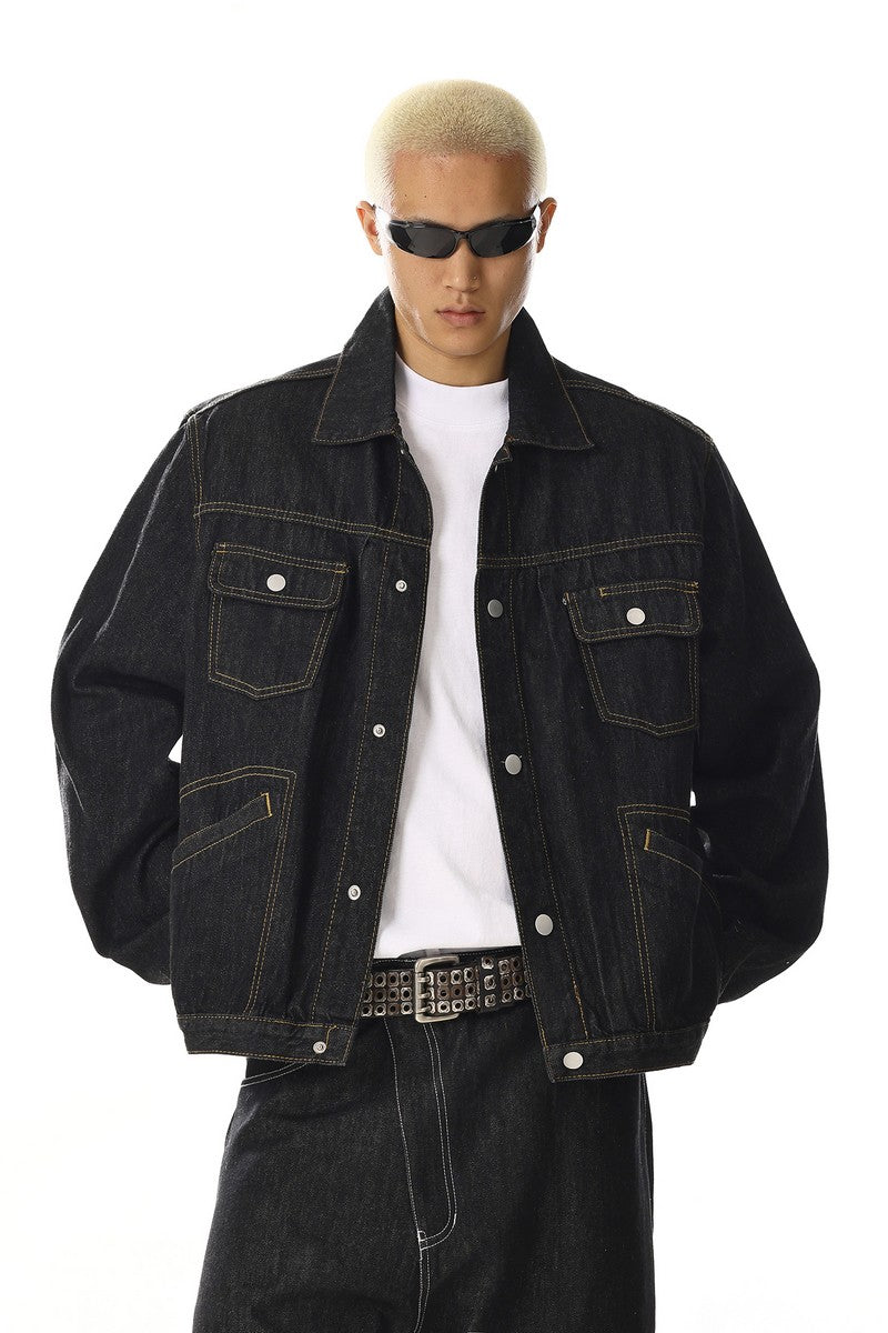 Raw Denim Utility Jacket