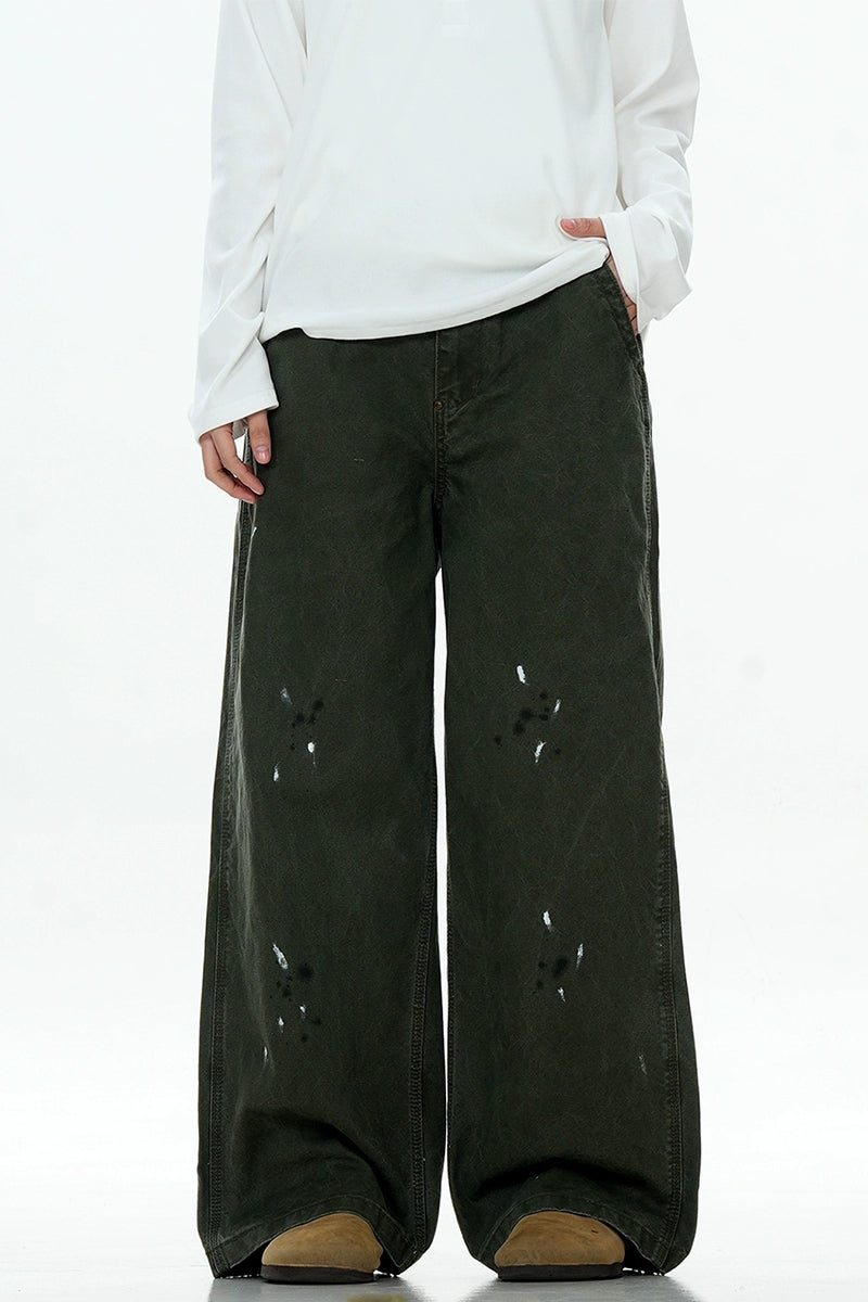 Paint Splatter Adjustable Cargo Pants