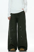 Paint Splatter Adjustable Cargo Pants