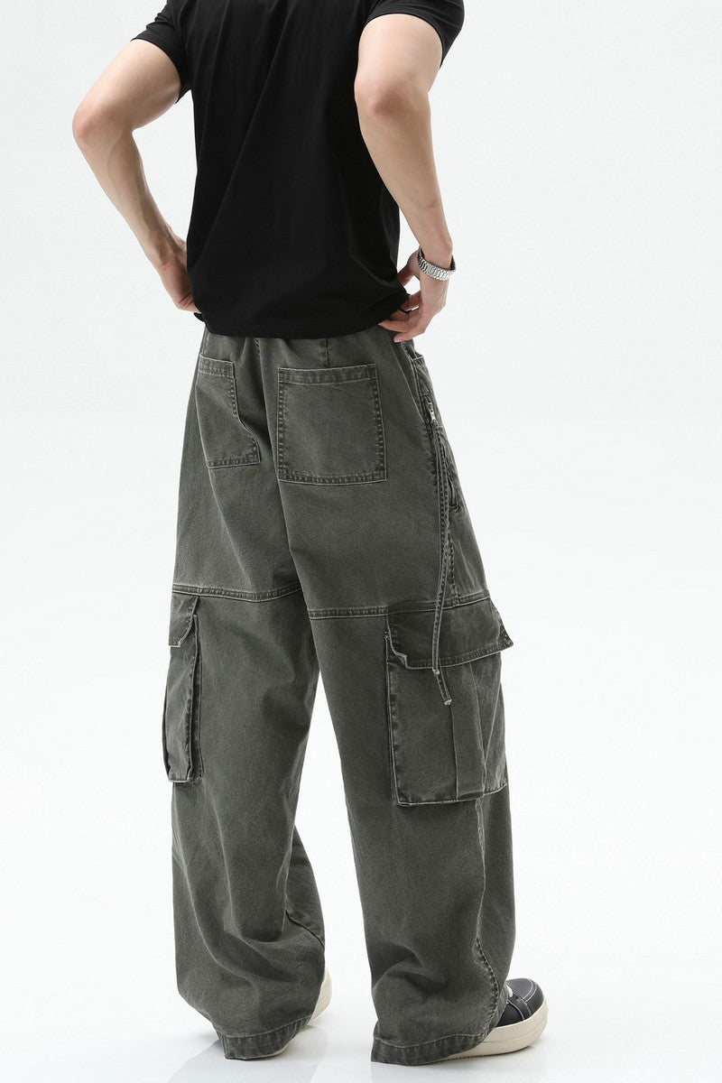 Deconstructed Cargo Denim Jeans