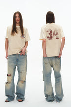 Letter Print Raglan Tee