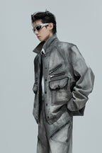 Vintage Cement Grey Denim Jacket