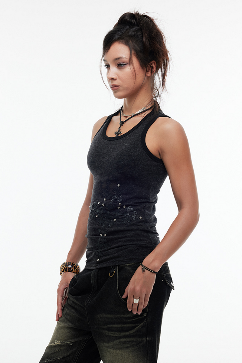 Baroque Cross Stretch Tank