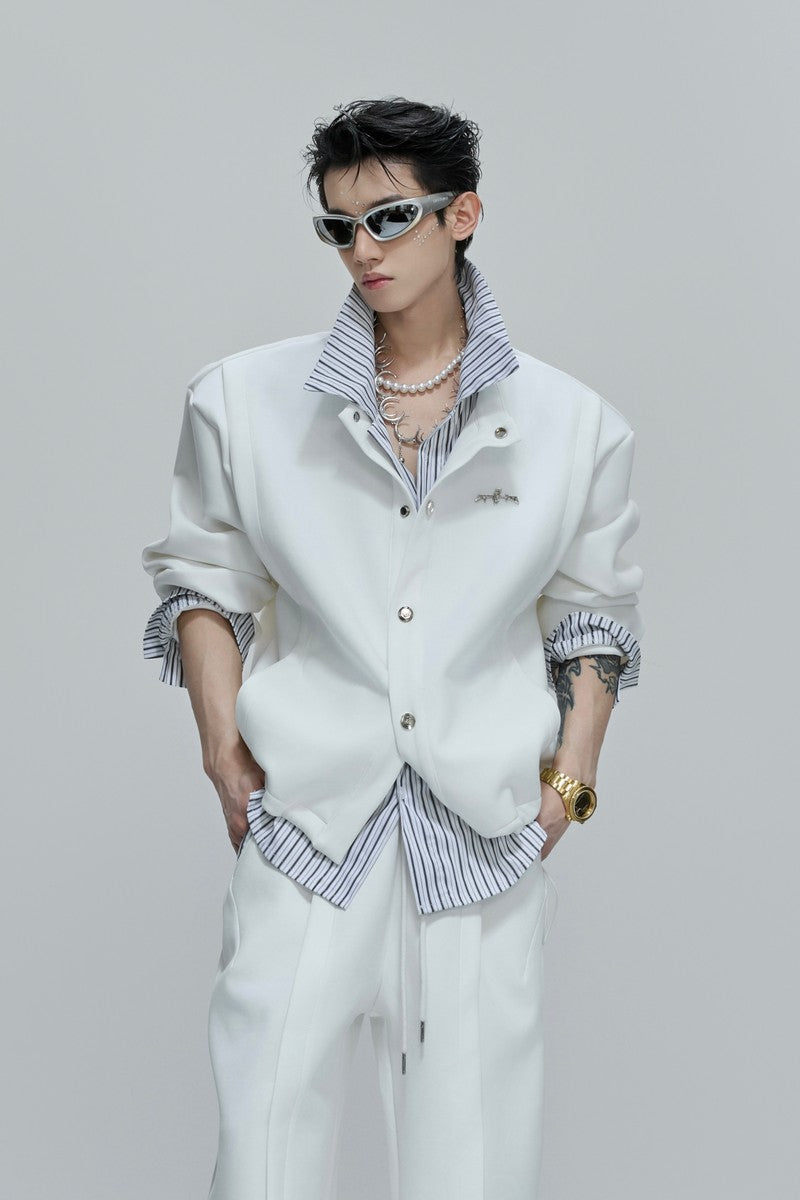 Striped Layered Overshirt