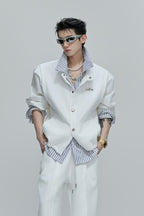 Striped Layered Overshirt