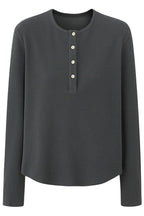 Waffle Henley Long Sleeve Tee