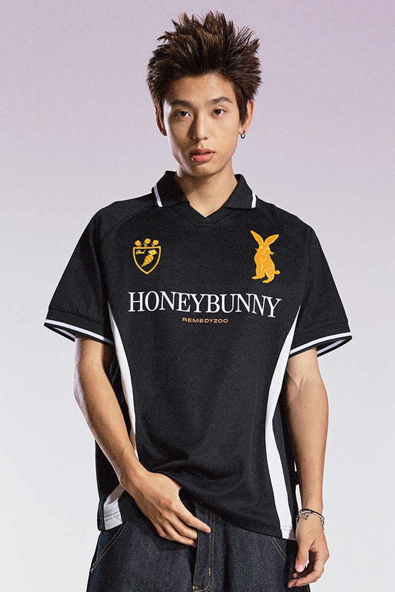 Embroidered Bunny Polo Jersey