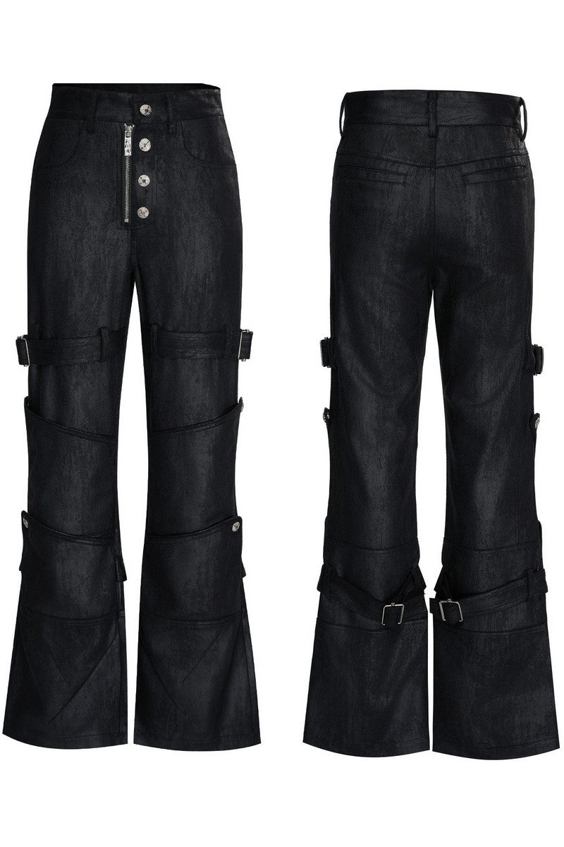 Waxed Coated Straight Jeans