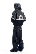 Reflective Leather Panel Jacket