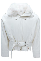 Faux Fur Puffer Biker Jacket