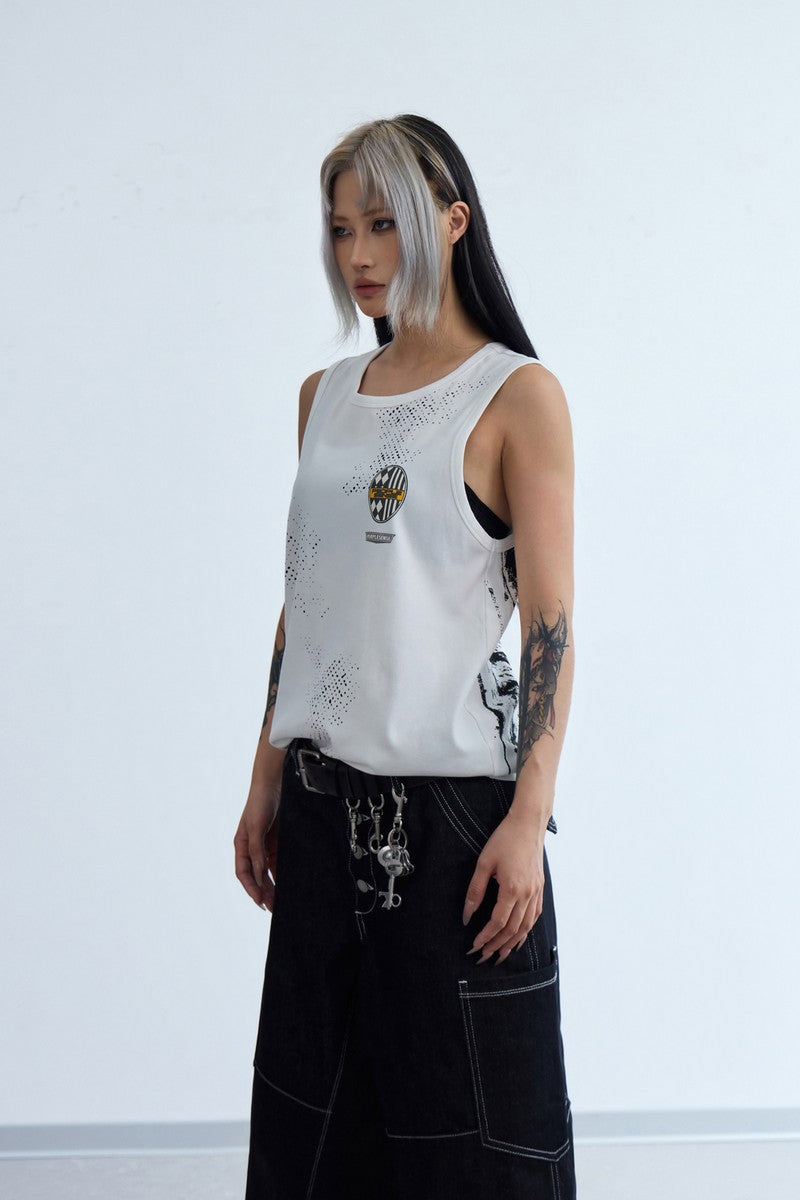 Badge Print Slim Tank