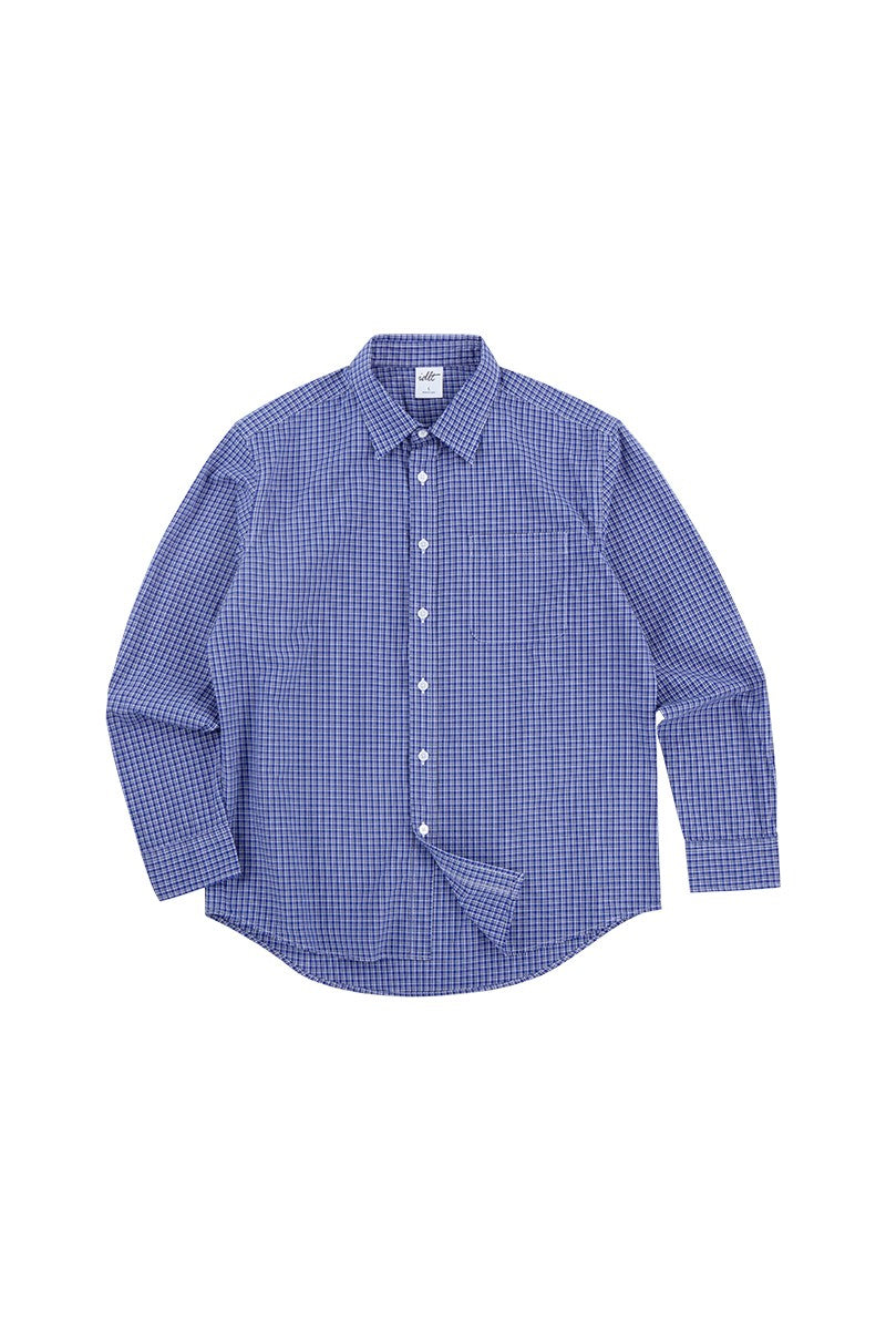 Washed Blue Check Shirt