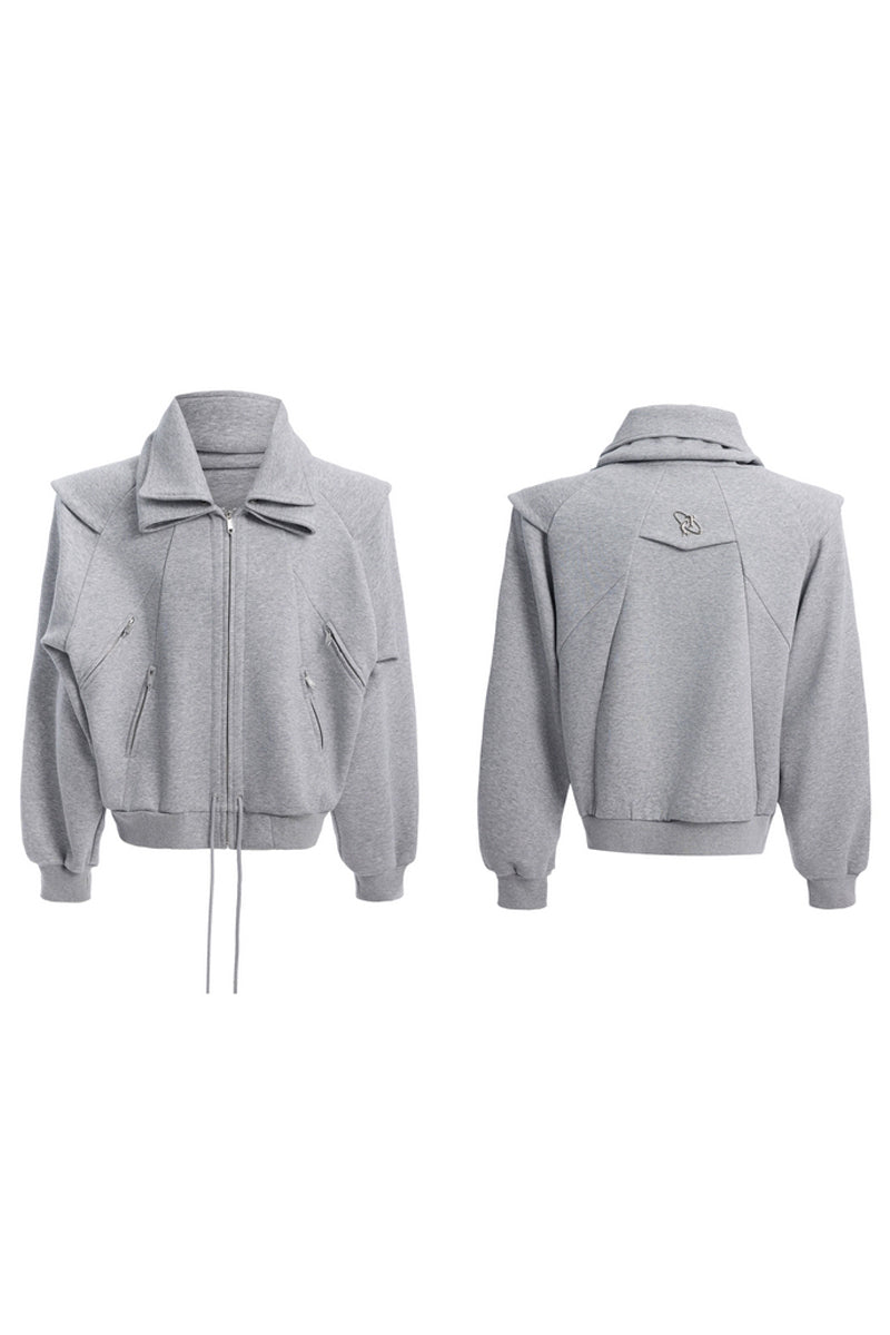 Convertible Cape-Style Zip Hoodie