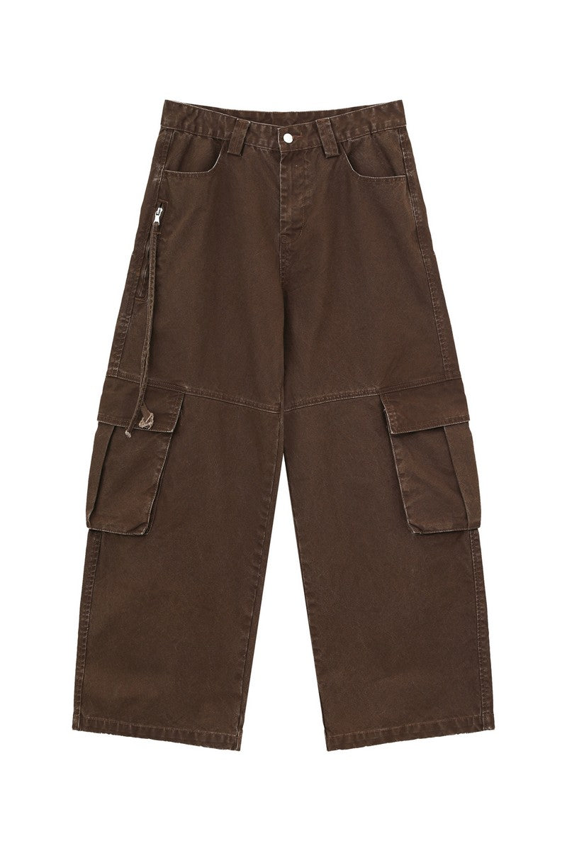 Deconstructed Cargo Denim Jeans