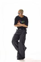 Grey Deconstructed Cargo Pants