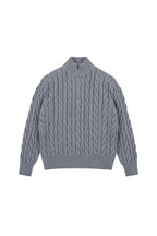 Cable Knit Half Zip Sweater