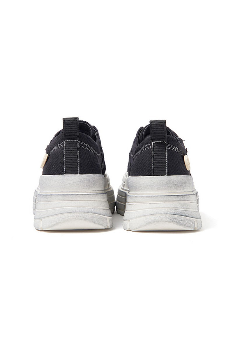 Distressed Chunky Sole Sneakers