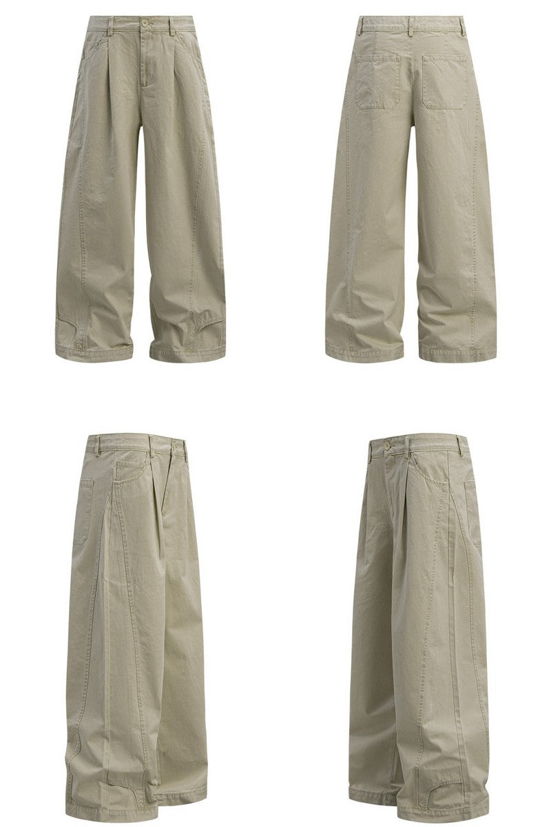 Washed Straight Work Pants
