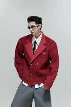 Sequin Textured Double Breasted Cardigan