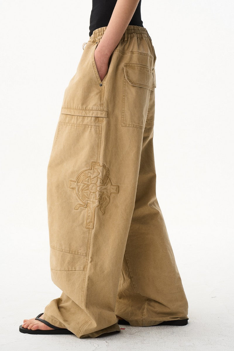 Washed Workwear Baggy Pants