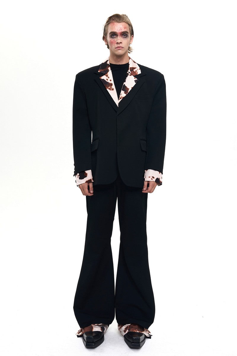 Cow Print Layered Blazer