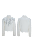 Embellished Cyber Turtleneck Sweater