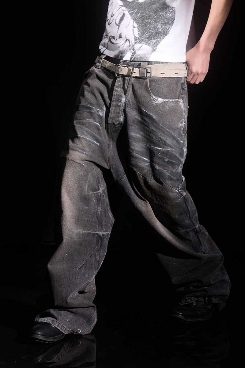 Washed Wide Leg Jeans