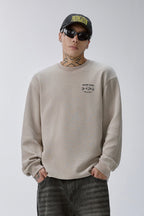 Skeleton Waffle Knit Sweatshirt