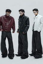 Ostrich Leather Lined Puffer Jacket