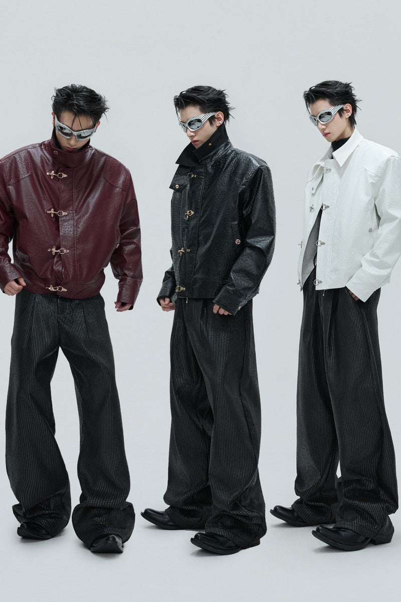 Ostrich Leather Lined Puffer Jacket