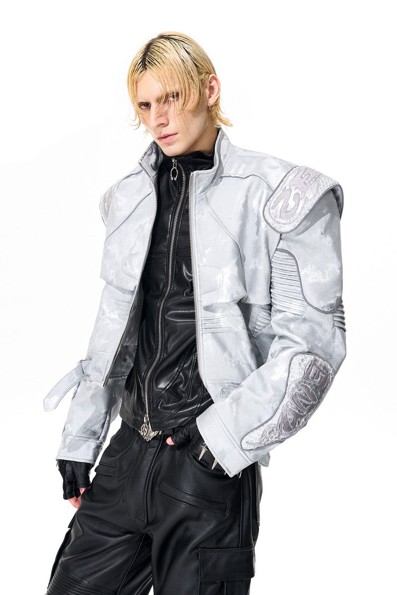 Silver Moto Dragon Jacket