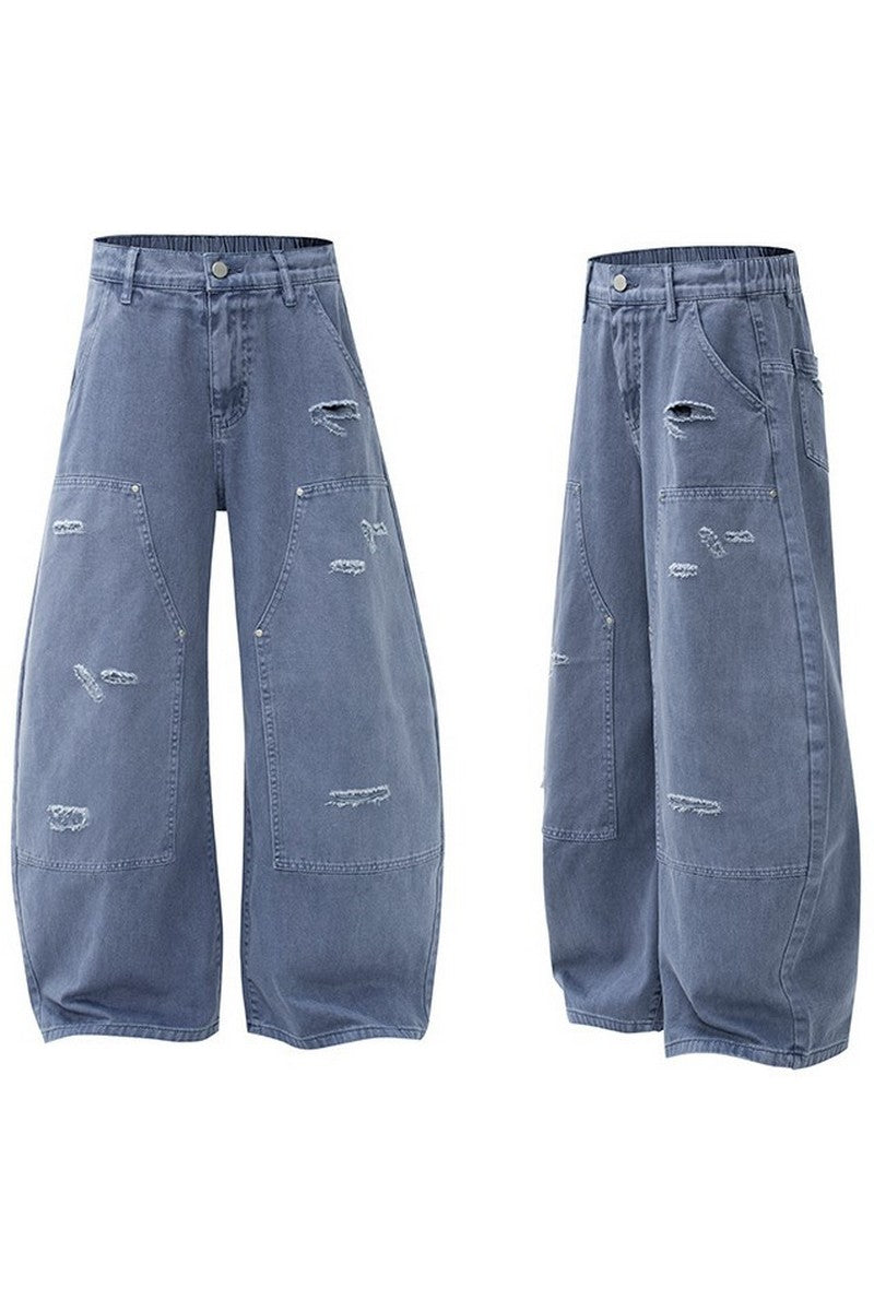 Distressed Scythe Baggy Jeans