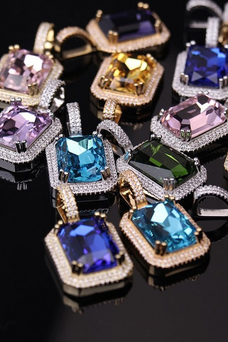 Color Gemstone Gold Necklace