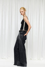 Starry Rhinestone Wide Leg Jeans