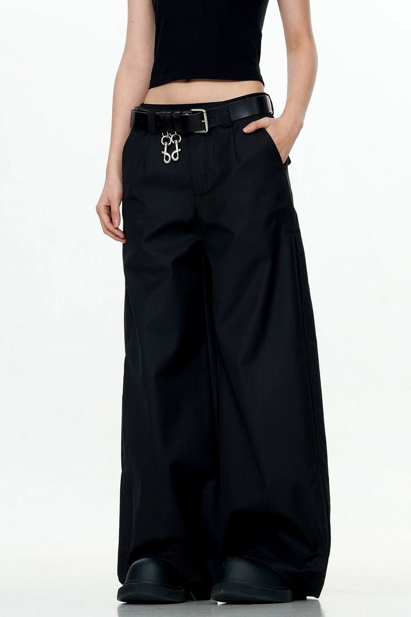 Draped Relaxed Dress Trousers