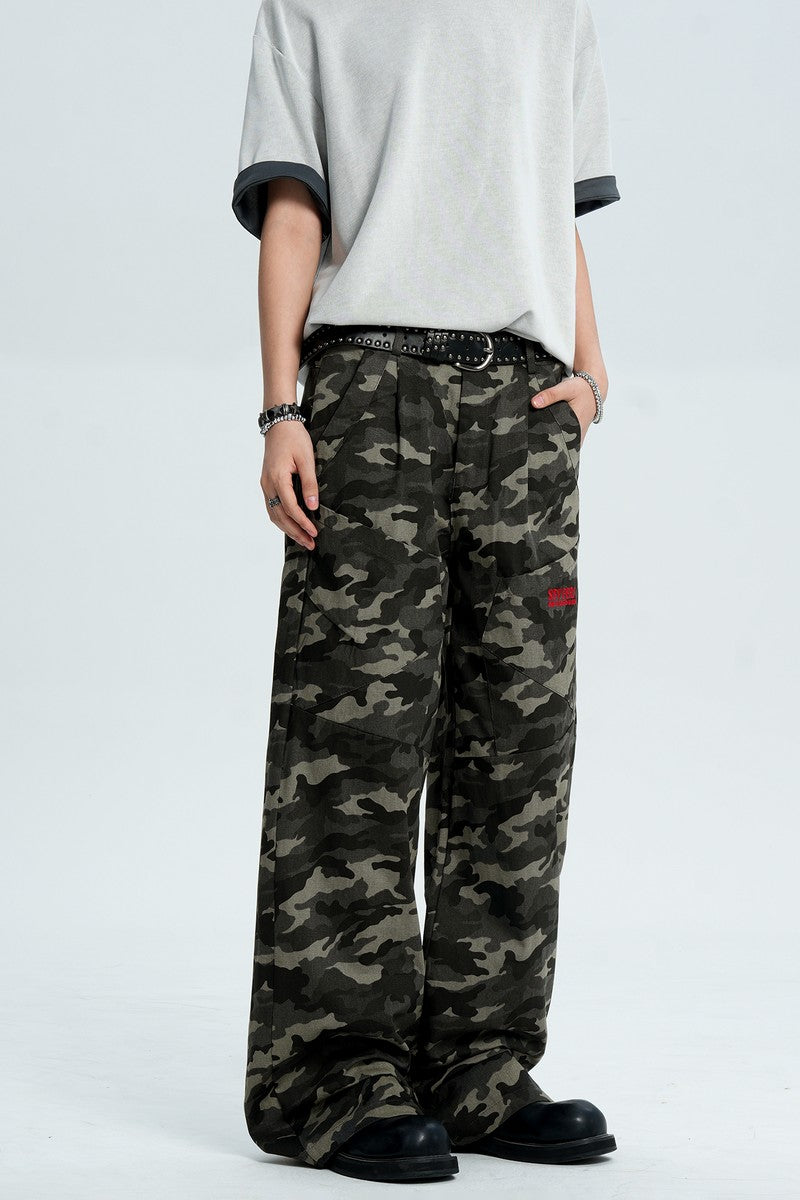 Camo Straight Leg Pants