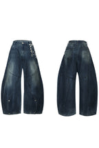 Raw Denim Pearl Wide-Leg Jeans