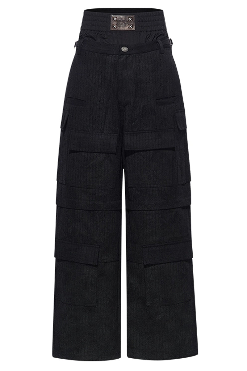 Detachable Double Waist Multi Pocket Cargo Pants