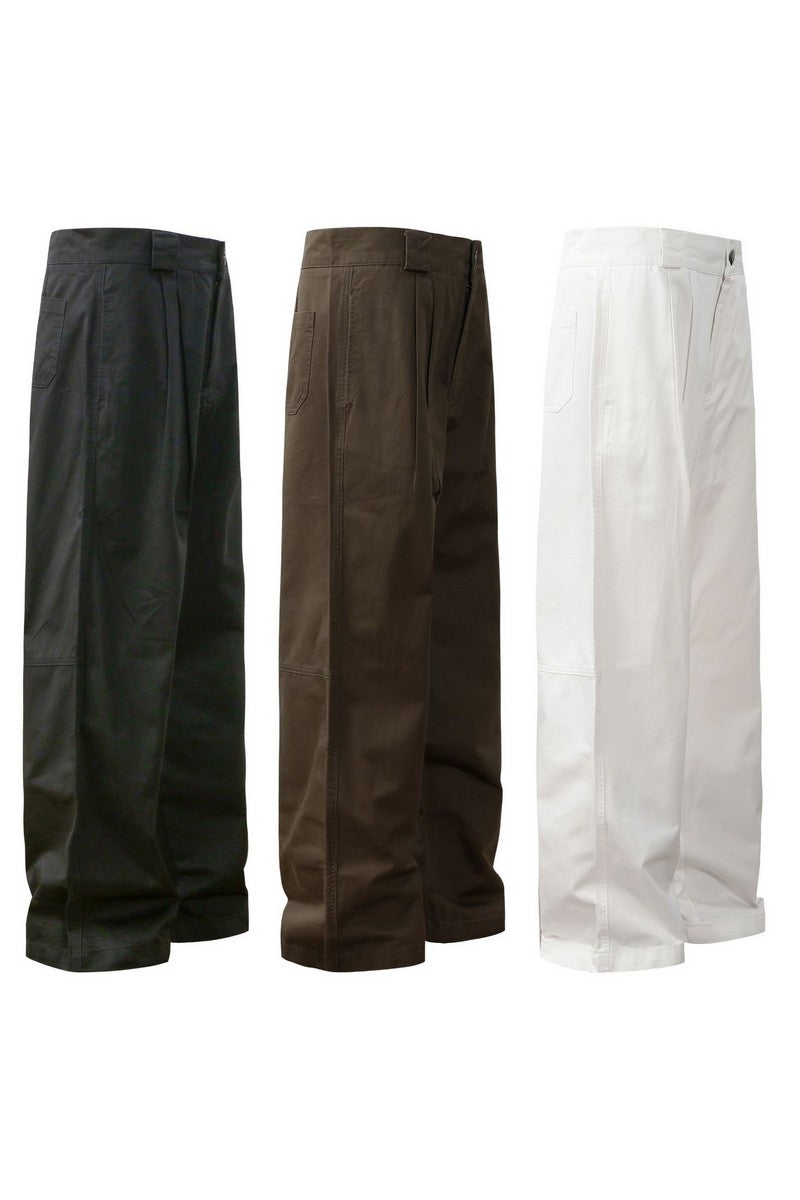 Wrinkled Wide Leg Work Pants