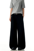 Gray Straight Trousers