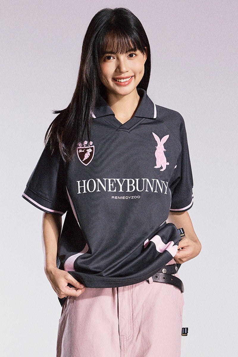 Embroidered Bunny Polo Jersey