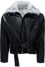 Faux Fur Puffer Biker Jacket