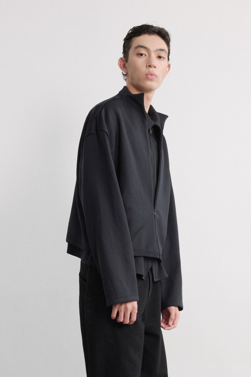 Layered Tencel Zip Overshirt