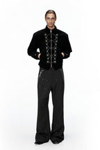 Rhinestone Flare Dress Pants
