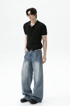 Diamond Knit Fitted Short Sleeve Cardigan