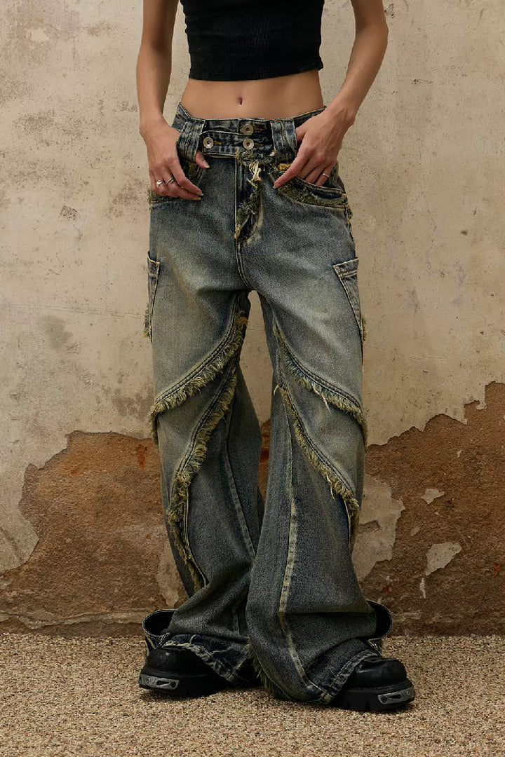 Fluid Patchwork Jeans