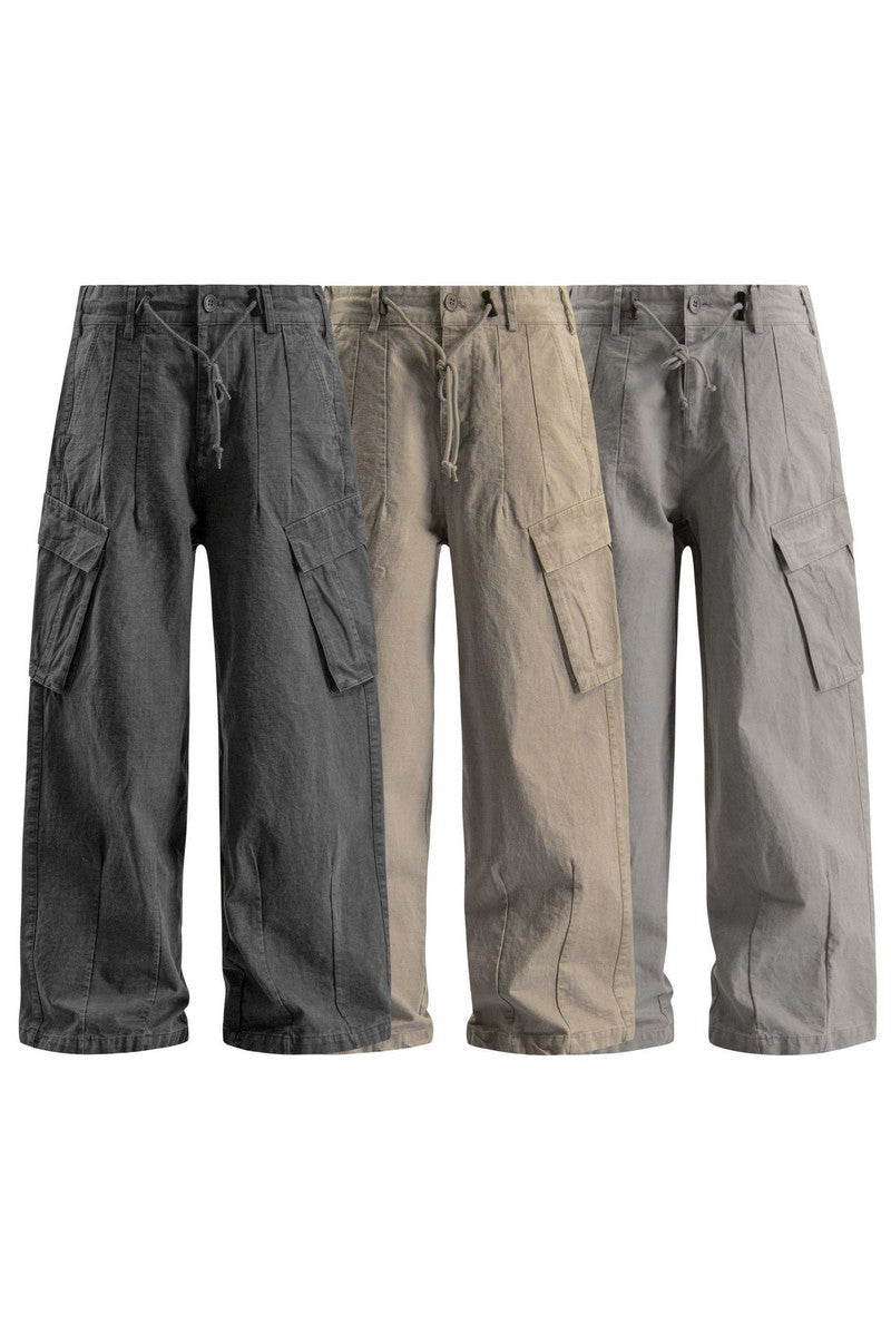 Washed Straight Work Pants