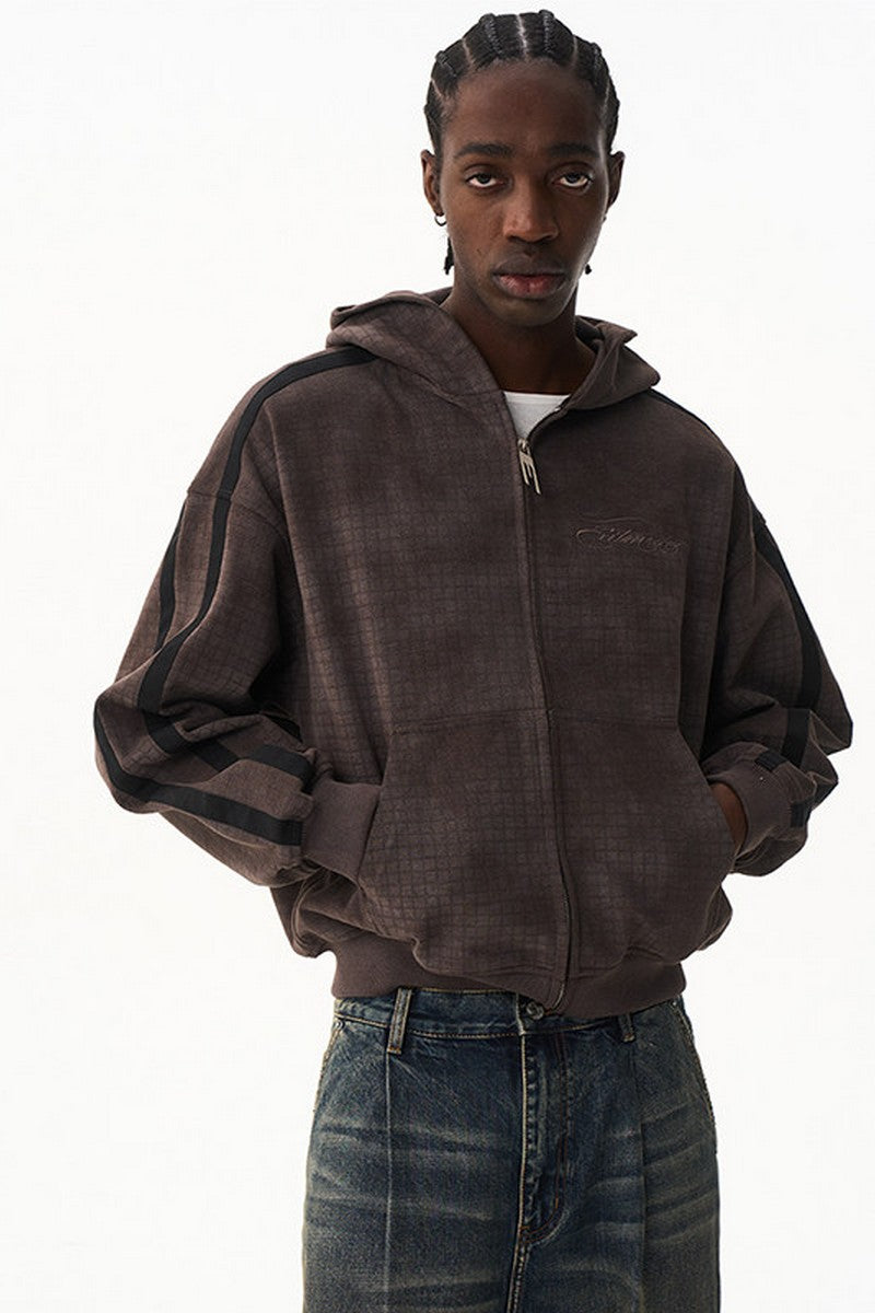Vintage Stain Wash Hoodie Jacket