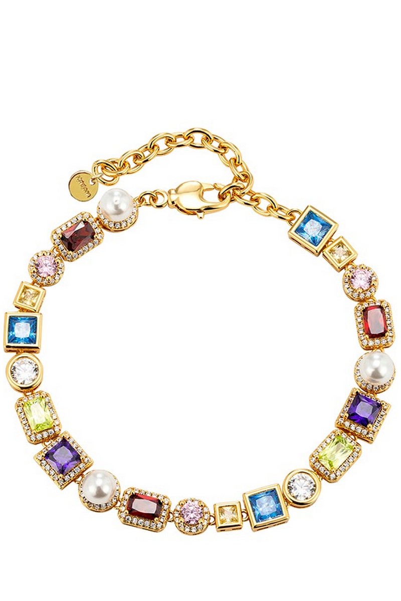 Zircon Pearl Bead Bracelet
