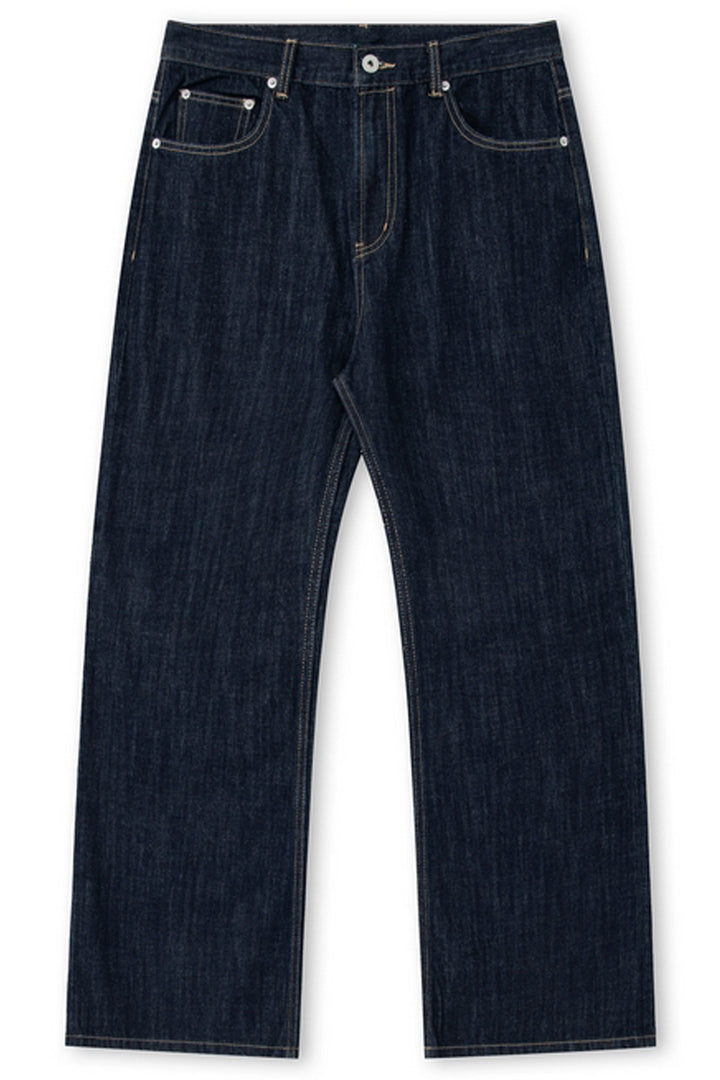 Japanese Raw Denim Straight-Leg Flare Jeans